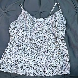 Black and white swirl tank top